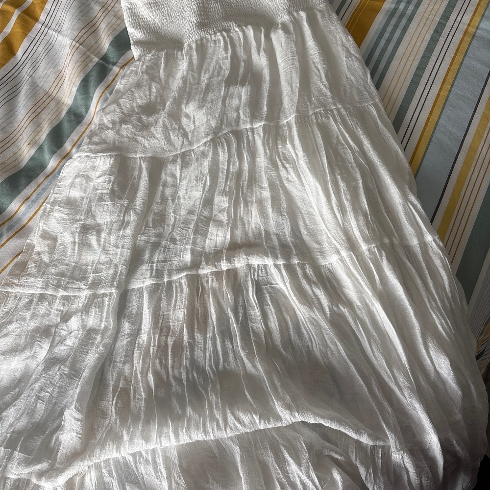 White maxi dress
